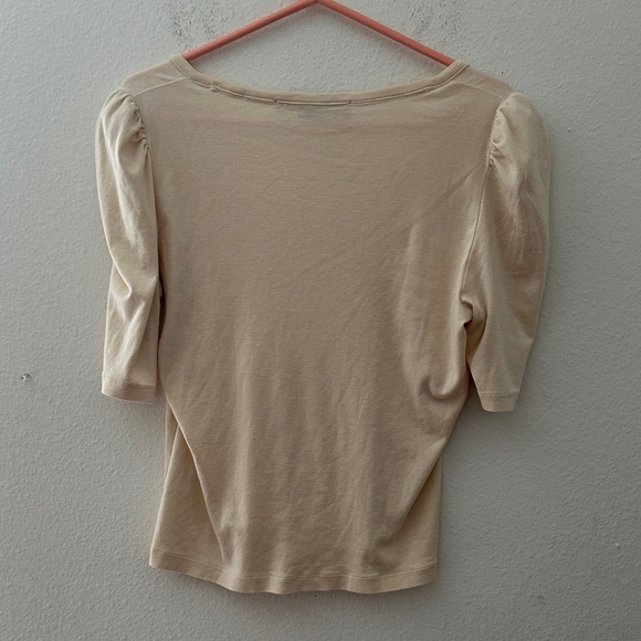 Veronica Beard Beige Scoop Neck Blouse - Picture 5 of 5